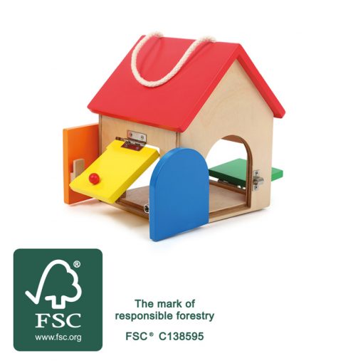 medinis spynų namelis - FSC sertifikacijos ženklas