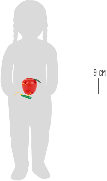 obuolys ir kirminas - dydžio palyginimas