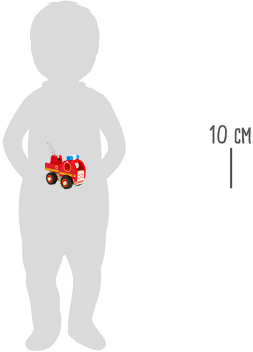 Medinis gaisrinės automobilis - dydžio palyginimas